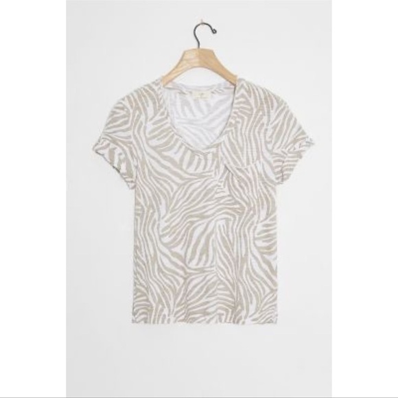 ANTHROPOLOGIE Classic V-Neck Tee - Picture 1 of 4